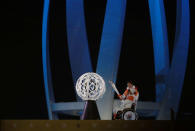 Pyeongchang 2018 Winter Paralympics - Opening ceremony - Pyeongchang Olympic Stadium - Pyeongchang, South Korea - March 9, 2018 - The Paralympic flame is lighted during the opening ceremony. REUTERS/Paul Hanna