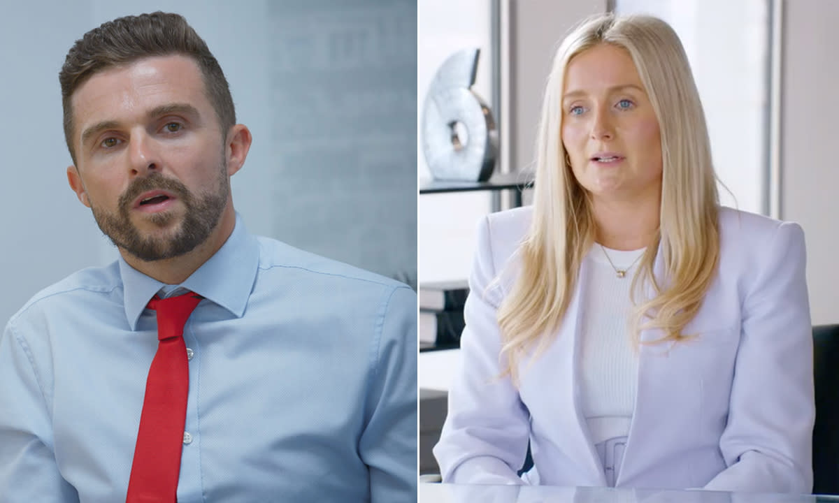 Phil Turner and Rachel Woolford are the finalists of The Apprentice. (BBC)