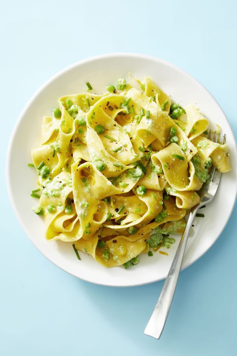 Pea Pesto Pappardelle