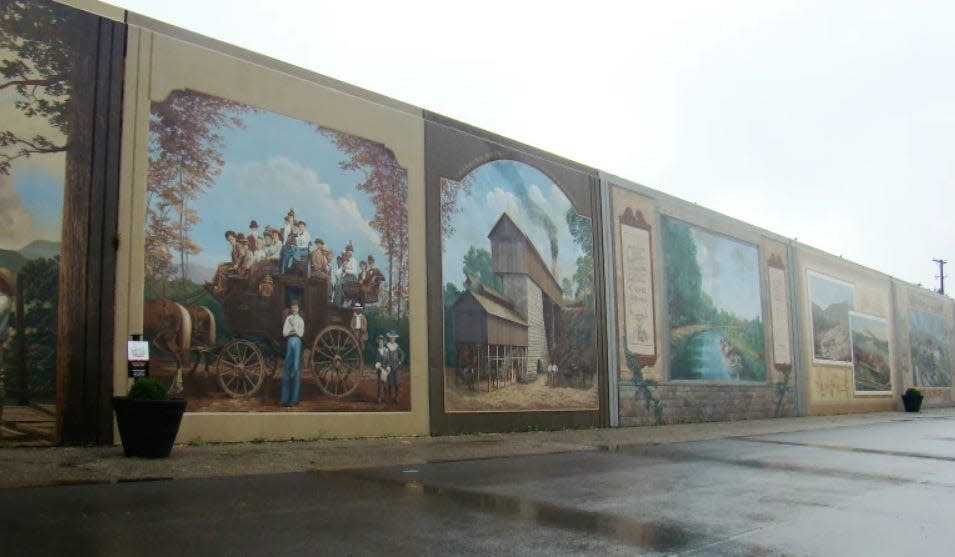 Portsmouth has a floodwall more than 2,000  feet long covered with murals.