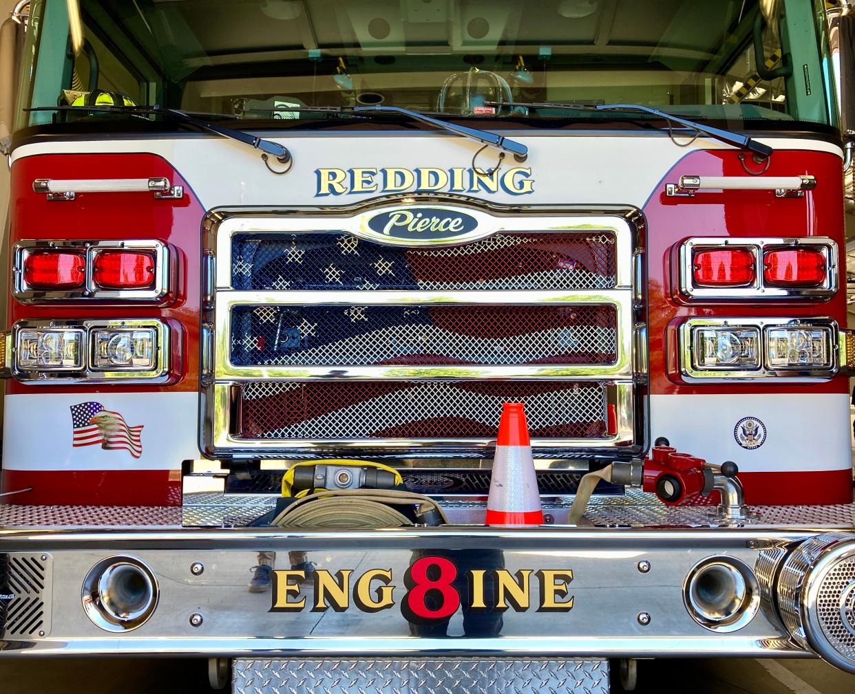 A Redding Fire Department engine parked at Fire Station No. 8 on Churn Creek Road on Thursday, June 30, 2022.