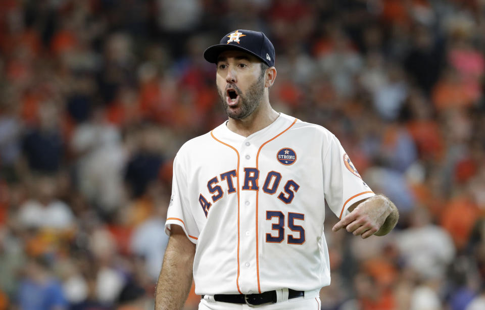 The World Series games have even been stressful on Justin Verlander. (AP Photo)