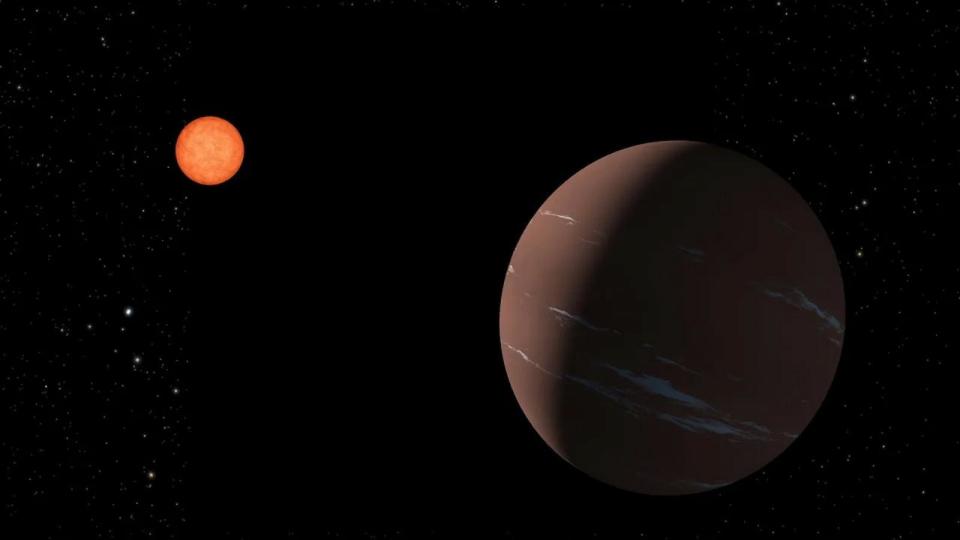 PHOTO: This illustration shows one way that planet TOI-715 b, a super-Earth in the habitable zone around its star, might appear to a nearby observer. (NASA)