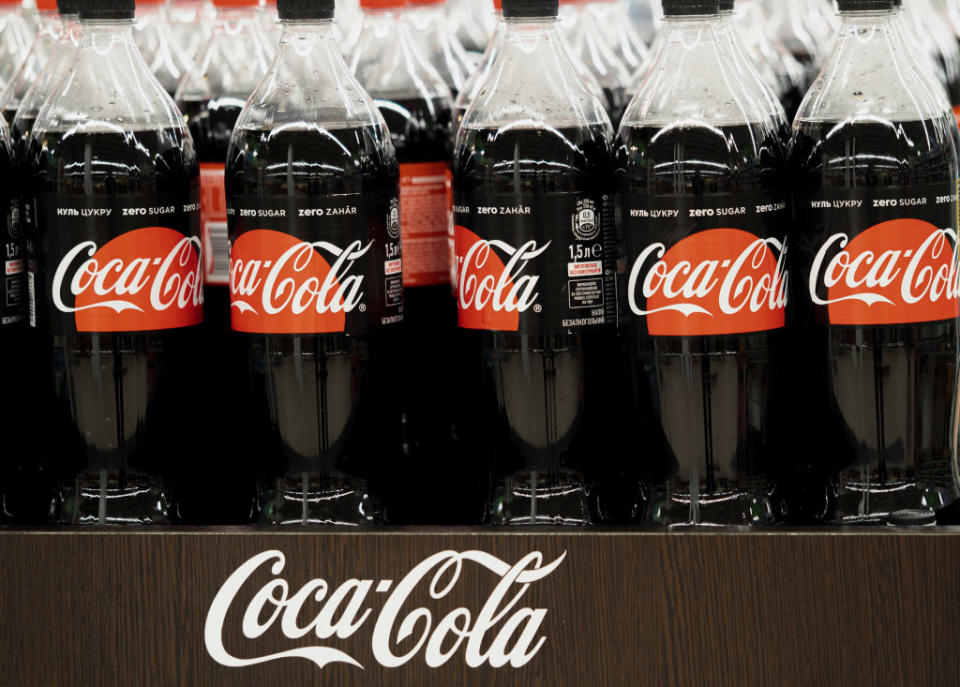 KIEV, UKRAINE - 2020/01/07: Coca Cola zero seen in a store shelf. (Photo by Igor Golovniov/SOPA Images/LightRocket via Getty Images)