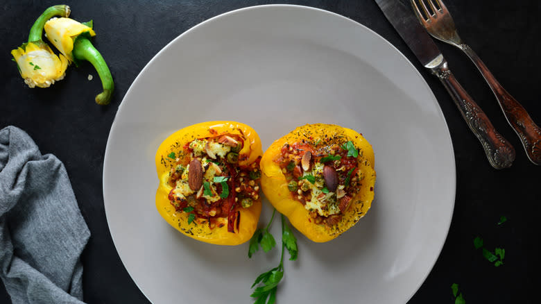 stuffed peppers with almonds