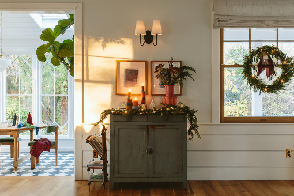 A well-lit festive home