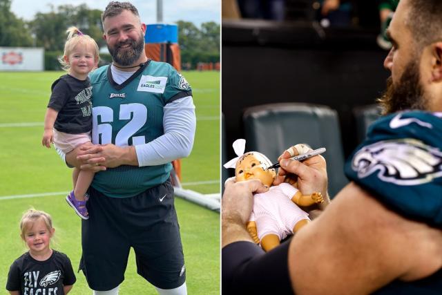 Jason Kelce Shares Photo of Baby Daughter Bennett in Stanley Cup