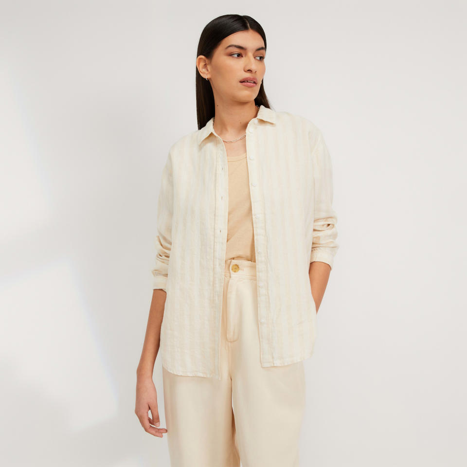 <p><a href="https://go.redirectingat.com?id=74968X1596630&url=https%3A%2F%2Fwww.everlane.com%2Fproducts%2Fwomens-relaxed-linen-shirt-sand-canvas-tan&sref=https%3A%2F%2Fwww.seventeen.com%2Ffashion%2Ftrends%2Fg43624244%2Fcoastal-cowgirl-aesthetic-tik-tok%2F" rel="nofollow noopener" target="_blank" data-ylk="slk:Shop Now;elm:context_link;itc:0" class="link ">Shop Now</a></p><p>The Linen Relaxed Shirt</p><p>$88.00</p><p>everlane.com</p><span class="copyright">Everlane</span>