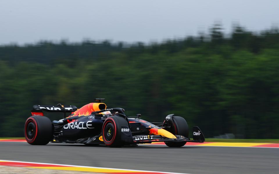 Max Verstappen of the Netherlands driving the (1) Oracle Red Bull Racing RB18 on track during practice ahead of the F1 Grand Prix of Belgium at Circuit de Spa-Francorchamps on August 26, 2022 in Spa, Belgium - Getty Images Europe 