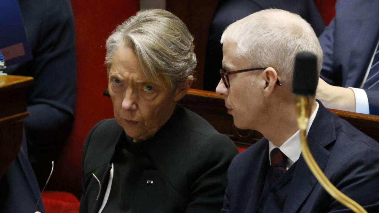 Pas de réforme des retraites à l’Assemblée ce jeudi, pas de repos pour la majorité cela dit (photo d’Elisabeth Borne et Franck Riester prise le 7 février 2023)