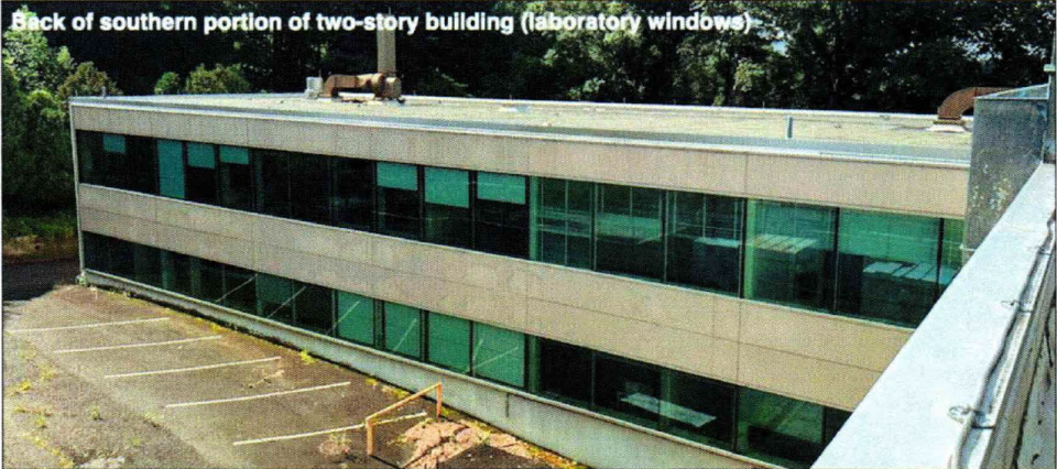 A photo of the former Nokia building from the developer's planner's evaluation of the site.