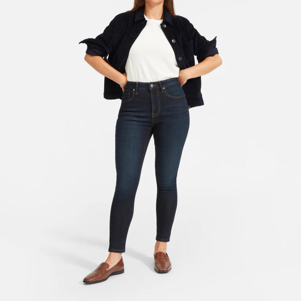 The Curvy Authentic Stretch High-Rise Skinny Jean. Image via Everlane.