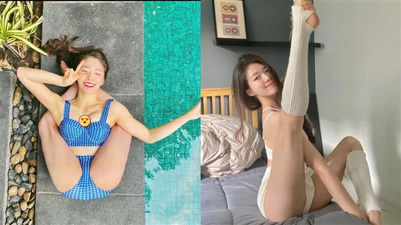 韓國瑜珈老師高難度的「人體對折」，讓網友想跟她做雙人瑜伽！（圖／翻攝自金成熙IG）