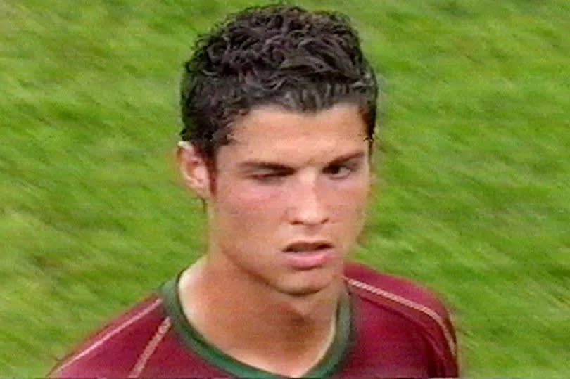 Cristiano Ronaldo winking