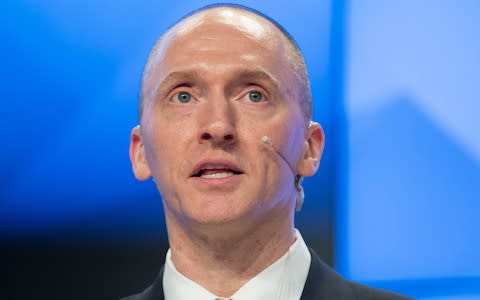 Carter Page, the former Trump campaign foreign policy adviser who was wiretapped before the 2016 US election - Credit: AP Photo/Pavel Golovkin