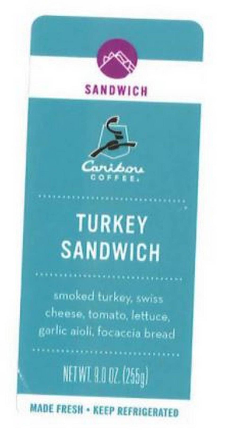 Caribou Turkey Sandwich label