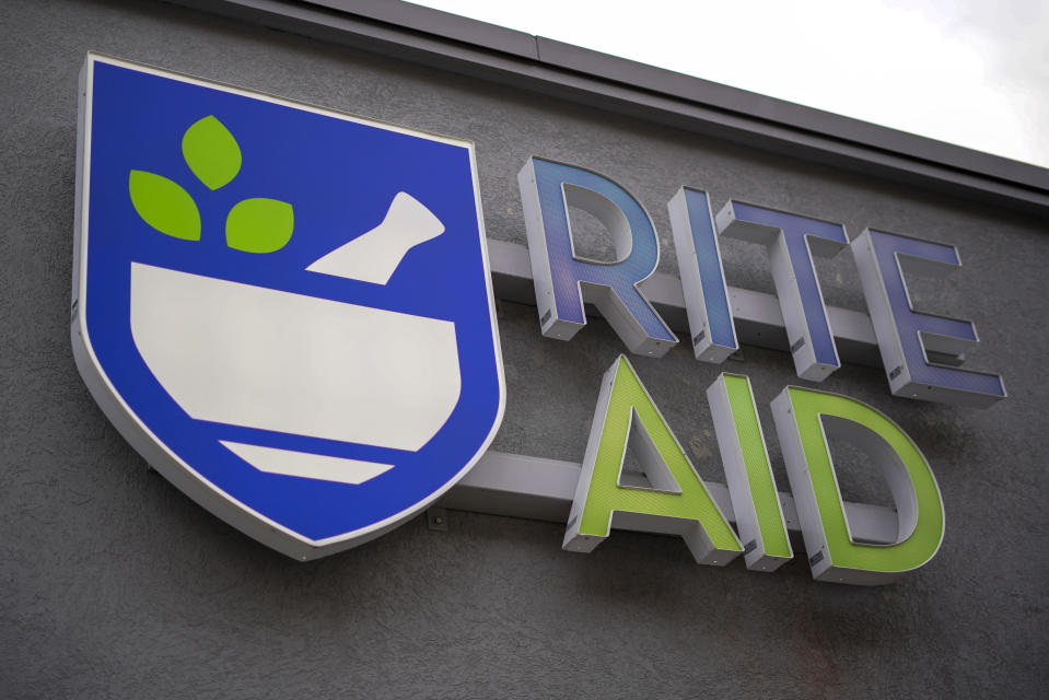 FILE - A Rite Aid logo is displayed on its store in Pittsburgh, on Jan. 12, 2022. Rite Aid is limiting how many emergency contraceptives consumers can buy, joining other retailers who put in place similar caps following the Supreme Court decision overruling Roe v. Wade. The policy went into effect Monday, June 27, at the drugstore chain, which has limited the purchase of Plan B pills to three units per customer due to increased demand, a company spokesperson said. (AP Photo/Gene J. Puskar, File)