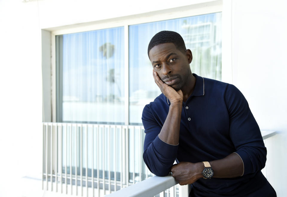 FILE - This Aug. 3, 2017 file photo shows actor Sterling K. Brown, a cast member in the NBC series "This Is Us," in Beverly Hills, Calif. Brown stars in the TV series "This Is Us," and the new film "Waves," in theaters on Nov. 15. Brown also voices a character in “Frozen 2” and has a role in season three of Amazon’s “The Marvelous Mrs. Maisel.” (Photo by Chris Pizzello/Invision/AP, File)