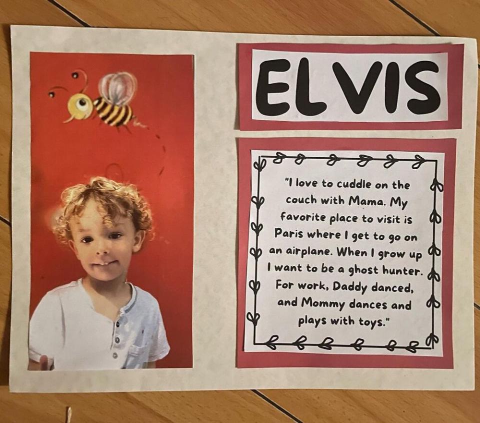 Amanda Kloots’ Son Elvis Remembers Late Dad Nick Cordero in School Project: ‘For Work, Daddy Danced’