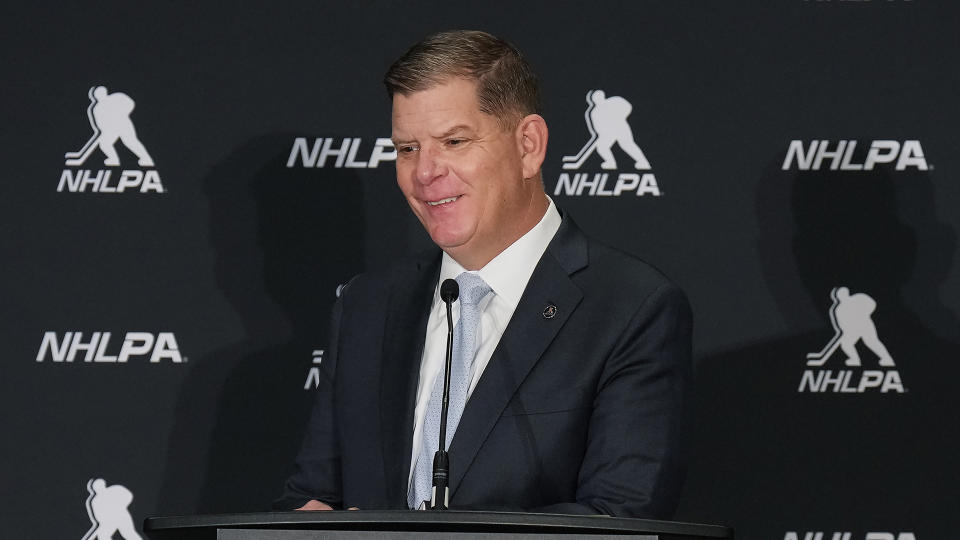 New NHLPA head Marty York addressed the media in Toronto on Thursday. (THE CANADIAN PRESS/Nathan Denette)