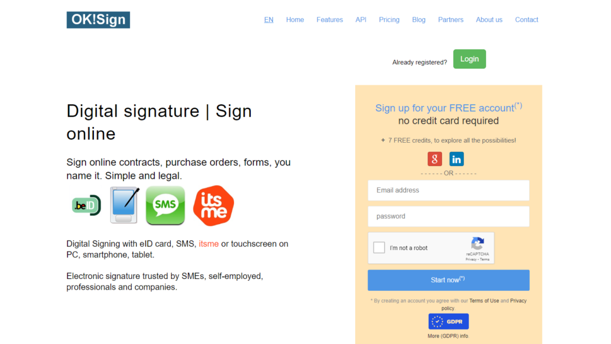  OK!Sign digital signature software during our test and review process 