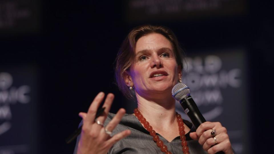 UCL professor Mariana Mazzucato gives a speech