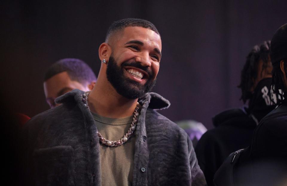 Drake, shown in 2021, kicked off a two-night Detroit stand Saturday at Little Caesars Arena in Detroit.