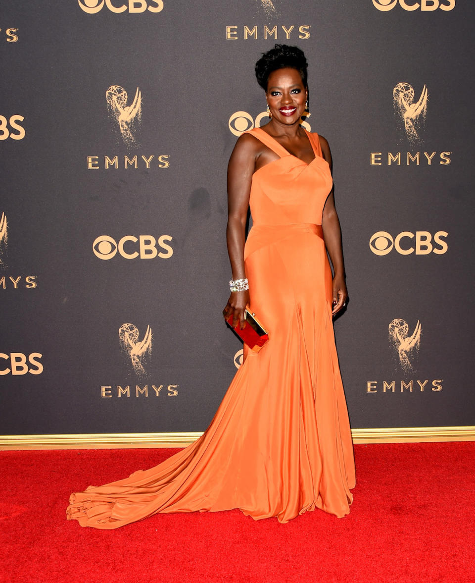 Viola Davis vêtue d’une tenue Zac Posen