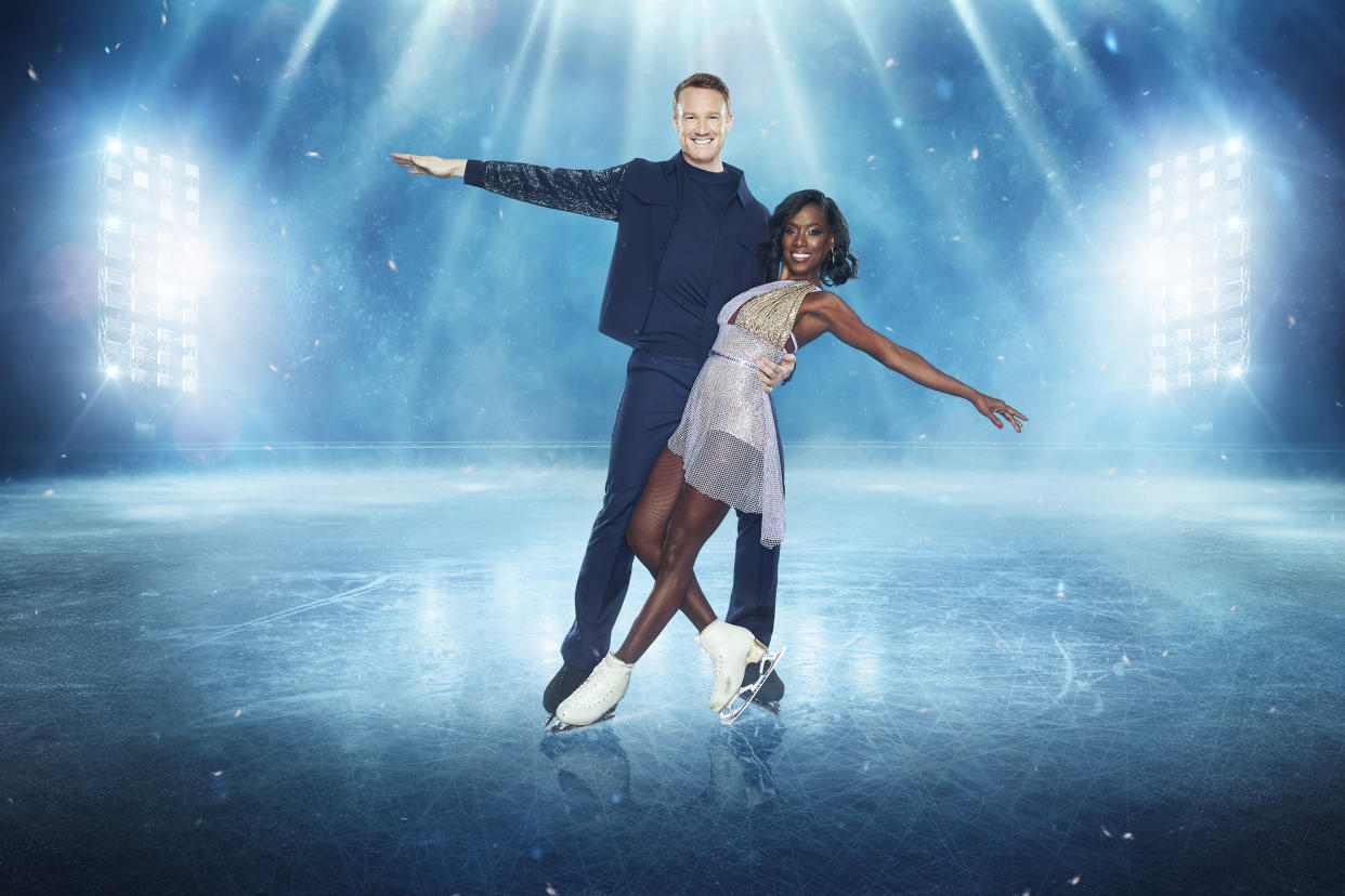 This image and the information contained herein is strictly embargoed until 20.00 Monday 8th January 2024

From ITV

Dancing On Ice SR16 :on ITV1 and ITVX

Pictured: Greg Rutherford & Vanessa James 

This photograph is (C) ITV Plc and can only be reproduced for editorial purposes directly in connection with the programme or event mentioned above, or ITV plc. This photograph must not be manipulated [excluding basic cropping] in a manner which alters the visual appearance of the person photographed deemed detrimental or inappropriate by ITV plc Picture Desk.  This photograph must not be syndicated to any other company, publication or website, or permanently archived, without the express written permission of ITV Picture Desk. Full Terms and conditions are available on the website www.itv.com/presscentre/itvpictures/terms

For further information please contact:
michael.taiwo1@itv.com                              