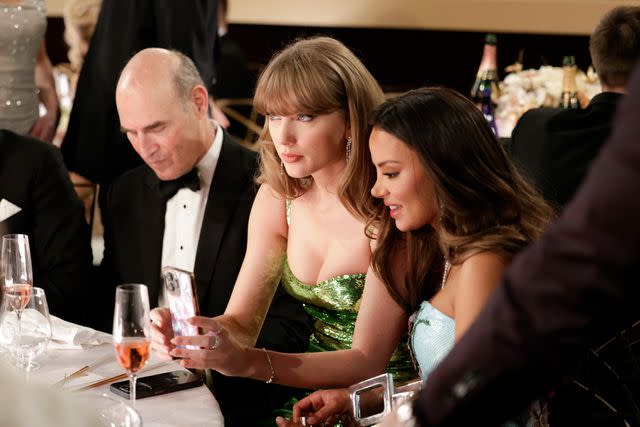 <p>Francis Specker/CBS via Getty</p> Taylor Swift at the 81st Annual Golden Globe Awards, airing live from the Beverly Hilton in Beverly Hills, California