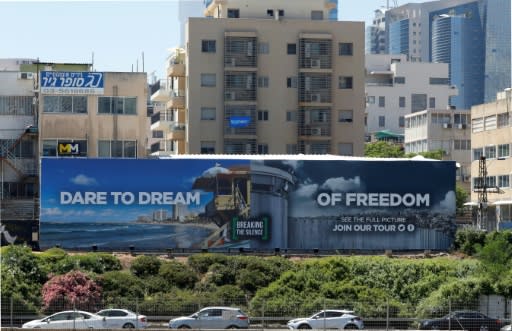 Anti-occupation NGO Breaking the Silence has also erected a billboard in Israel with the slogan "Dare to Dream of Freedom," playing on this year's Eurovision slogan "Dare to Dream"