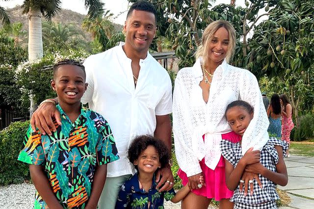 <p>Russel Wilson/Instagram</p> Russell Wilson and Ciara with their kids