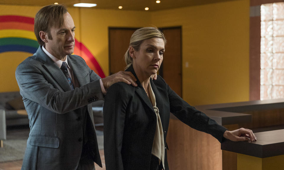 Bob Odenkirk and Rhea Seehorn in Better Call Saul (Netflix)