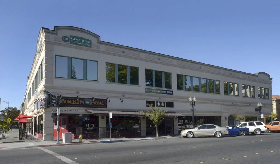 The Stanislaus Council of Governments is located on the third floor of a building at 11th and I streets in Modesto, California.  On the ground floor is the Fox Pub, known as the Firkin Fox in this 2013 photo.  StanCOG voted in April 2024 to move to 10th and I streets.  Modesto Bee