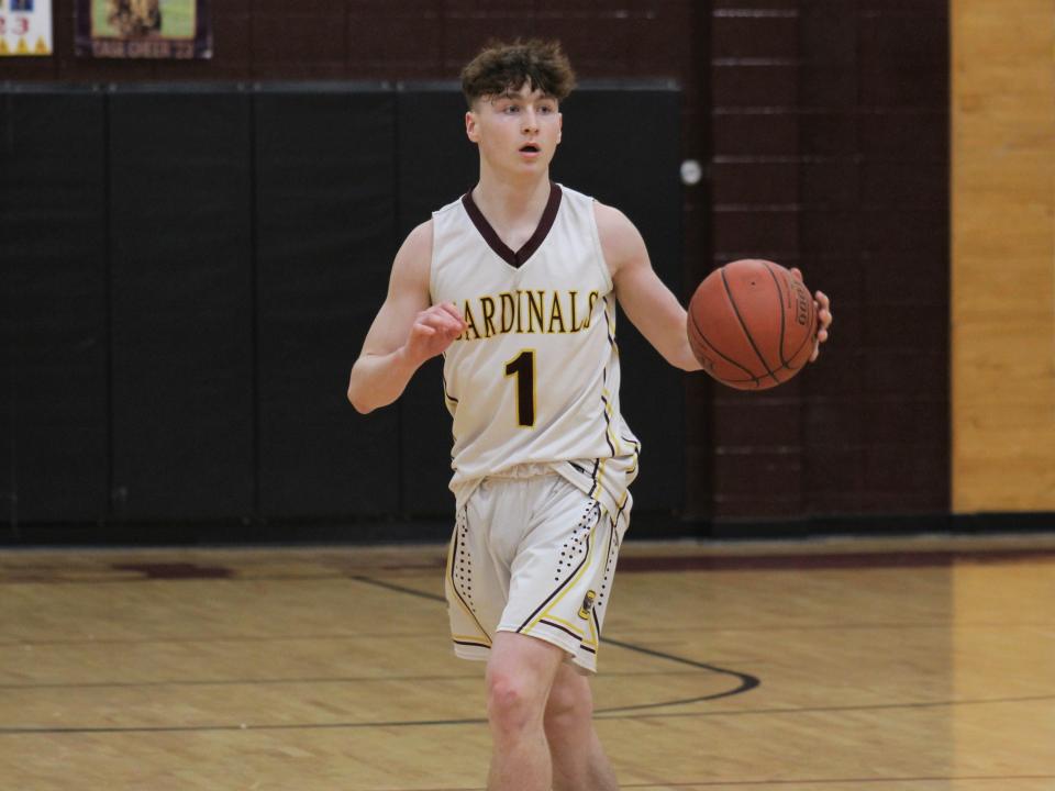 Case's Landon Cayton looks to make a pass during a non-league game against Bristol-Plymouth.