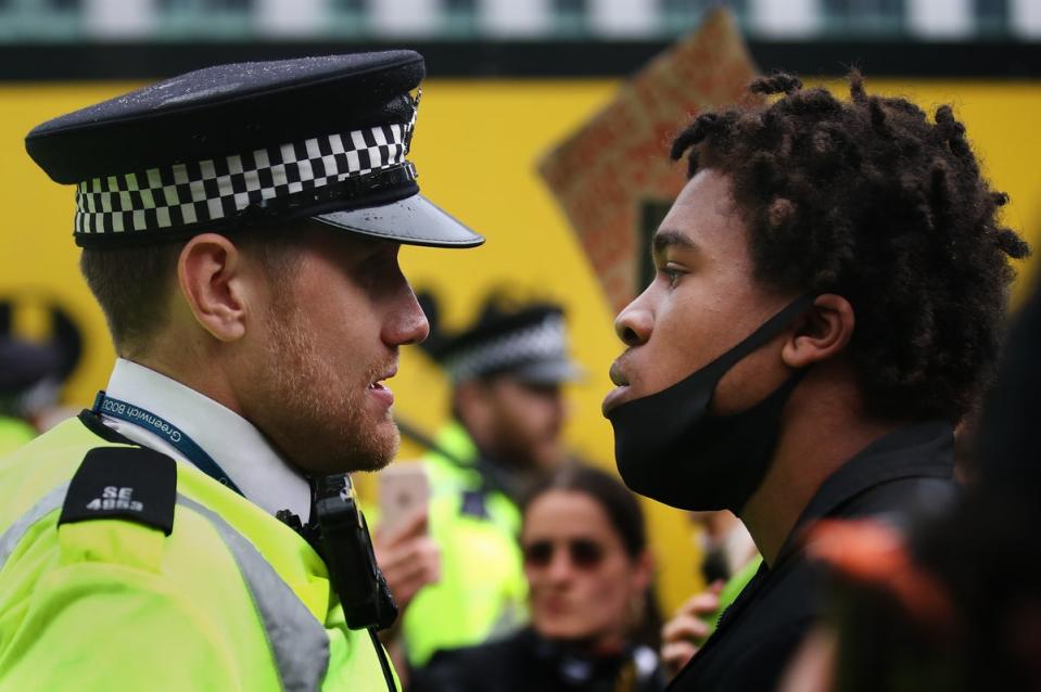 The murder of George Floyd resulted in protests in the UK against racism, especially within organisations like the police (Getty)