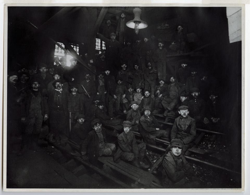 Leslie W. Hine’s 1911 photo “Boys in a Coal Chute, South Pittston, Pennsylvania is featured in The Ringling exhibit “Working Conditions.”