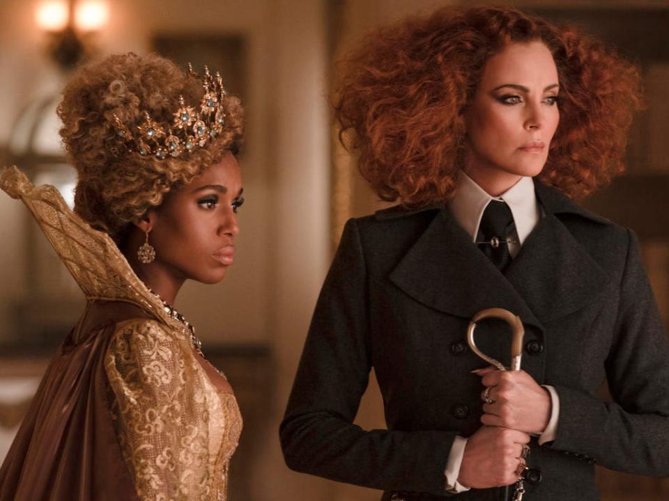 An image of Kerry Washington and Charlize Theron in "The School for Good and Evil."