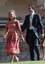 <p>She was Harry’s last big love before he met Meghan Markle, and Harry’s ex Cressida Bonas put her best frock on to celebrate with her former flame. Photo: Getty </p>