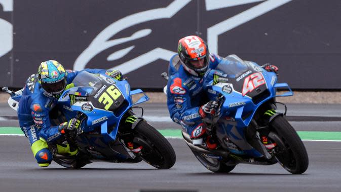 &lt;p&gt;Dua pembalap Suzuki, Alex Rins dan Joan Mir. (AFP)&lt;/p&gt;