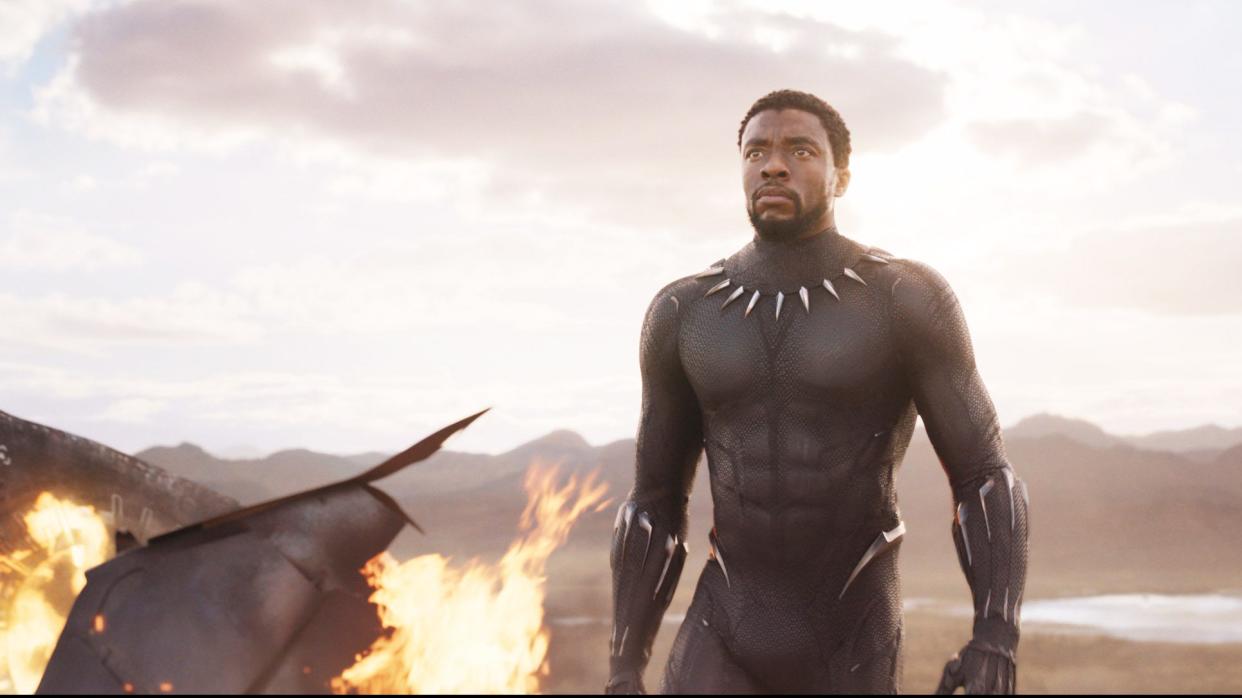 Chadwick Boseman in ‘Black Panther’ - Credit: Everett