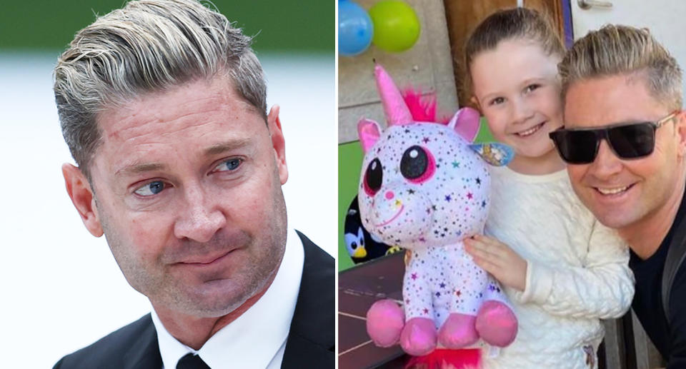 Pictured Michael Clarke and his daughter Kelsey Lee