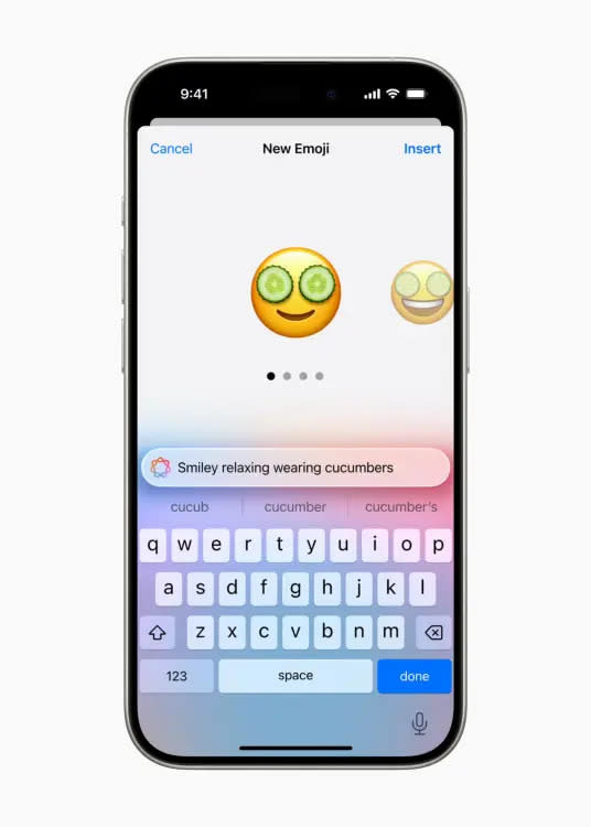 iPhone showing Apple Intelligence using Genmoji