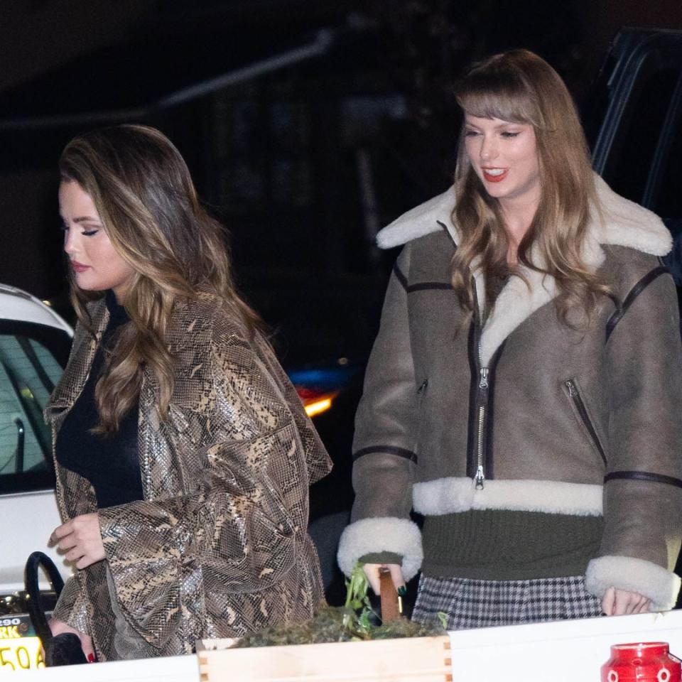 Taylor Swift rocks an ultra mini skirt for girls night out with BFF Selena Gomez amid controversy