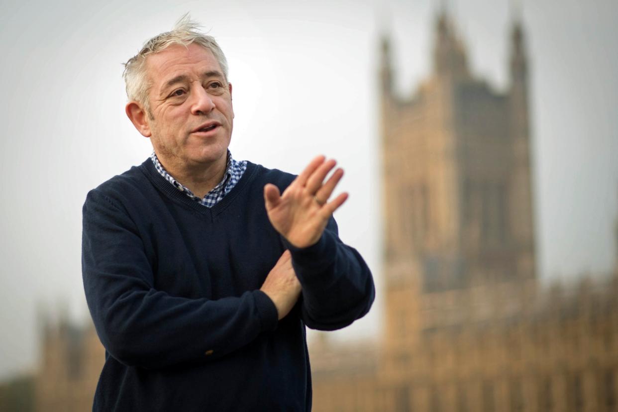 Speaker of the House of Commons, John Bercow walks over Westminster Bridge on his last morning as Speaker: PA