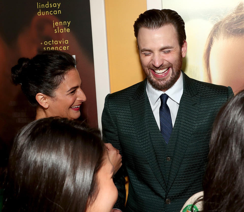 Jenny Slate still makes ex Chris Evans laugh.