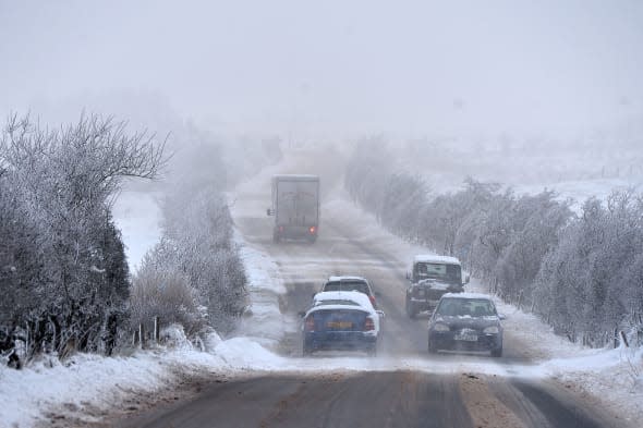 Snow Hits Parts Of The UK