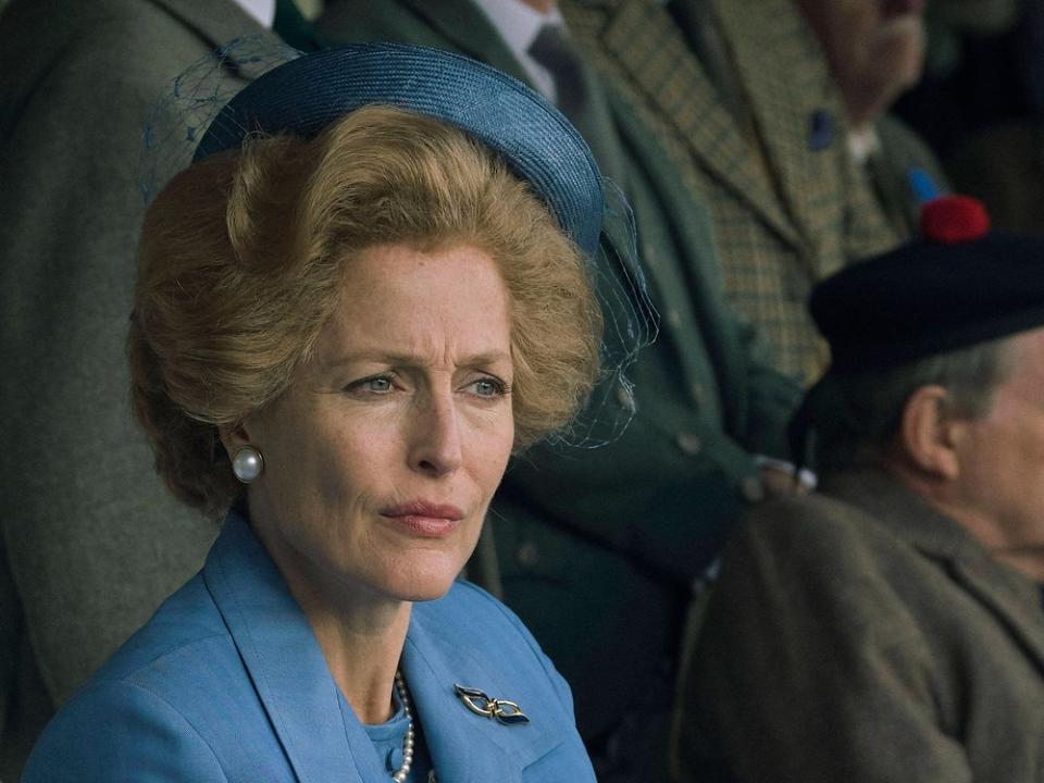 Gillian Anderson als Margaret Thatcher. (Bild: imago images/ZUMA Press)