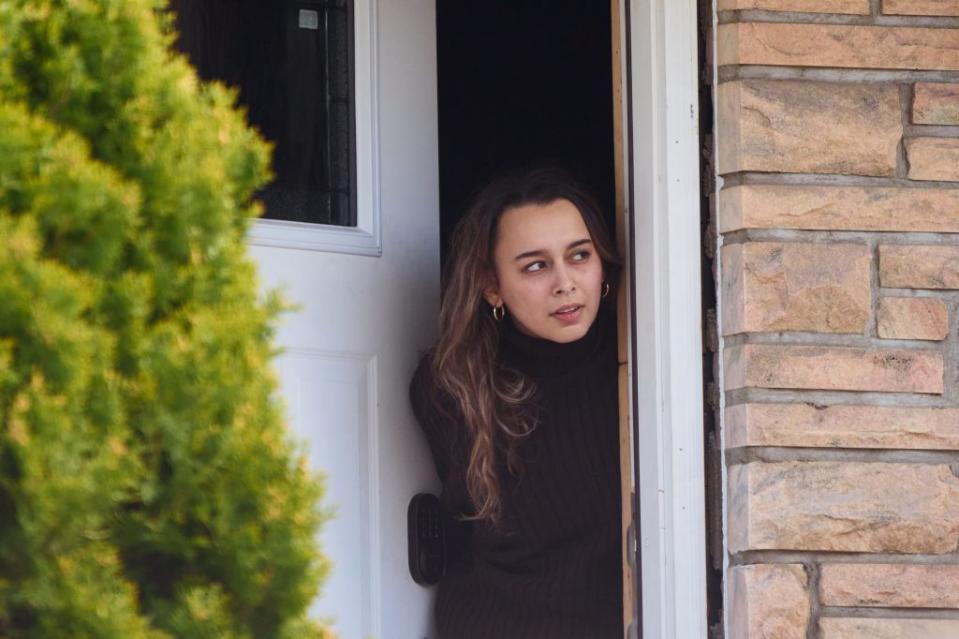 A woman spoke to a New York Post reporter after answering a knock on the door of a home at 26-07 160th St. in Queens – the same home Andaloro was arrested for trying to reclaim. James Keivom