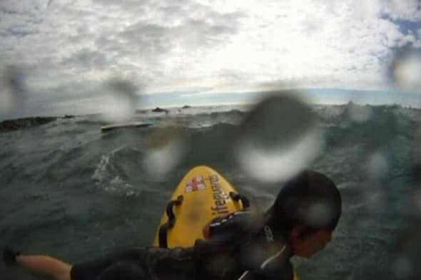Cornwall beach dramatic sea rescue caught on GoPro camera